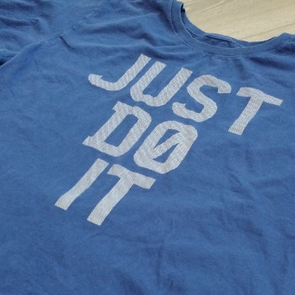 Nike Blue 'Just Do It' T-Shirt - Picture 5 of 10